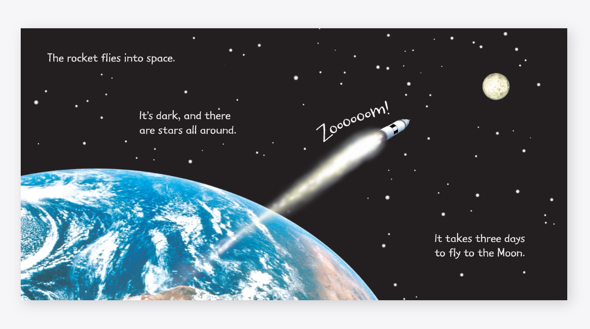 On the moon Board Book for kids