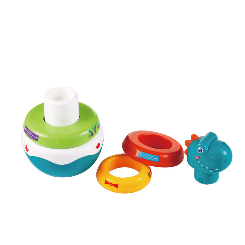 Dinosaur Toddler Stacking Toy, Educational Preschool Fine Motor Skills Learning Game Gifts for 18 Months 2 3 4 Year Old Boys Girl