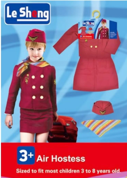 "Air Hostess Role Play costume for kids"