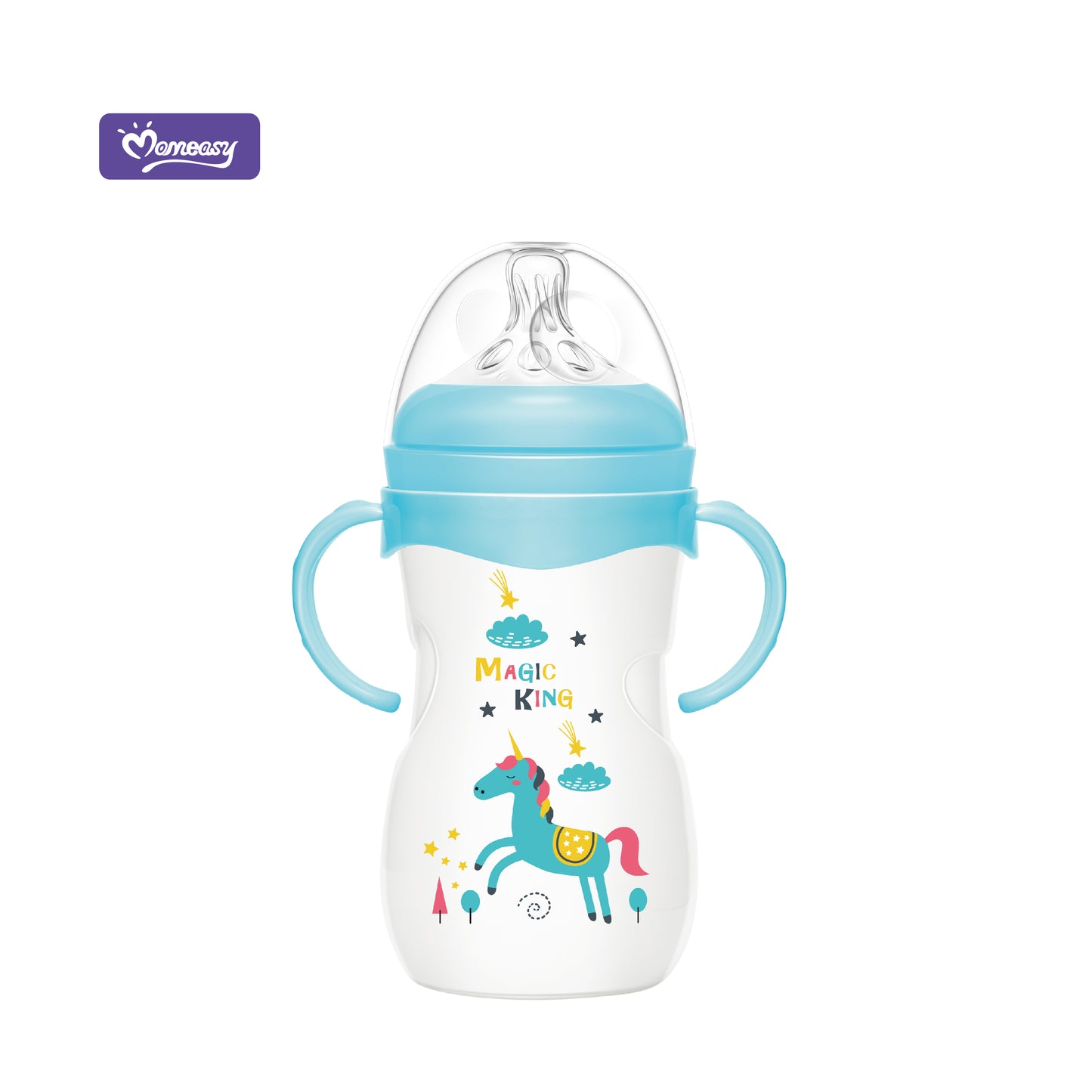 Anti-Colic Wide-Neck Baby Feeder – 240ml BPA-Free Bottle with Natural Nipple (3M+)