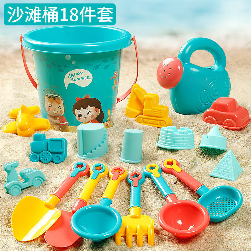 Kids’ Beach Sand Play Set – Buckets, Molds, Shovels & Watering Can