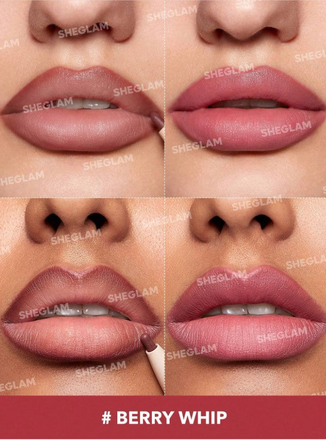 SHEGLAM Glam 101 Lipstick & Liner Duo - Berry Whip