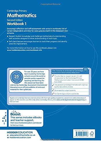 "Cambridge Primary Mathematics Workbook 1 -Hodder"