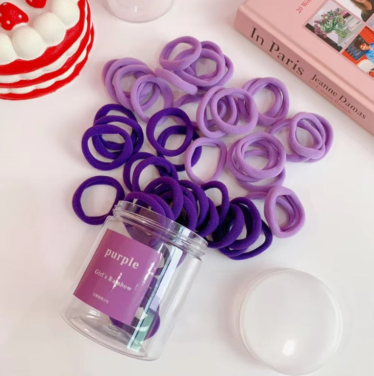 "Elastic Hair bands in two shades of Purple"