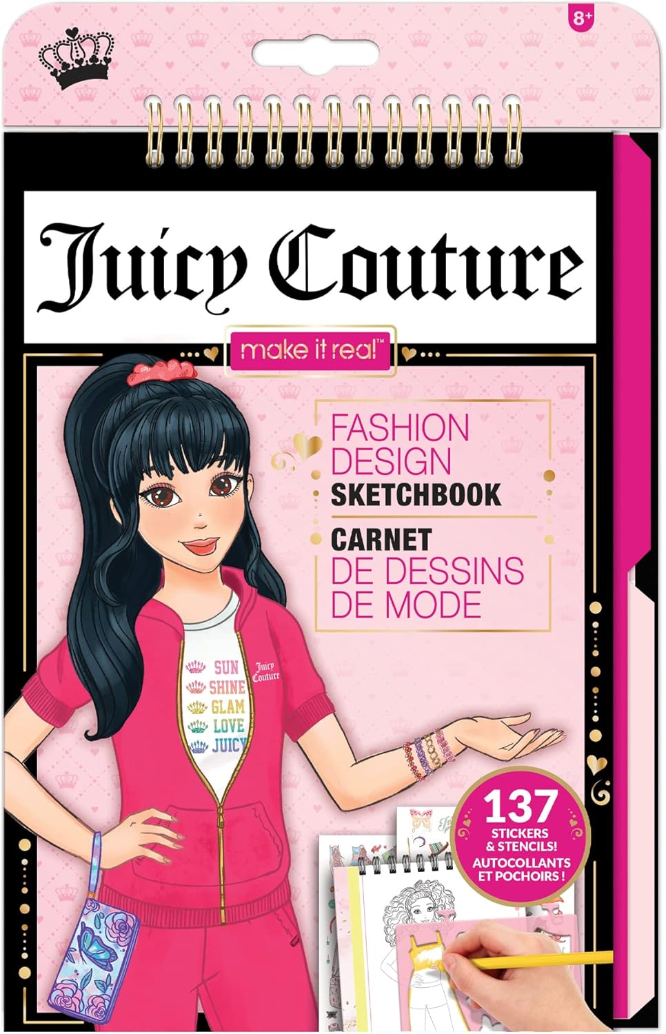 "Juicy Couture fashion design sketchbook"