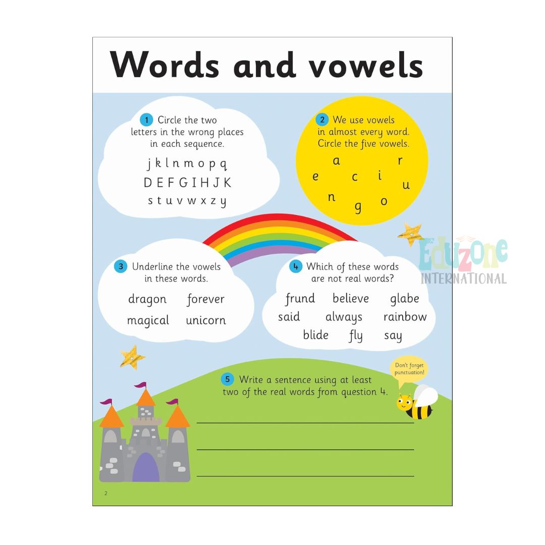 "Fun Math and English
Workbook for kids"