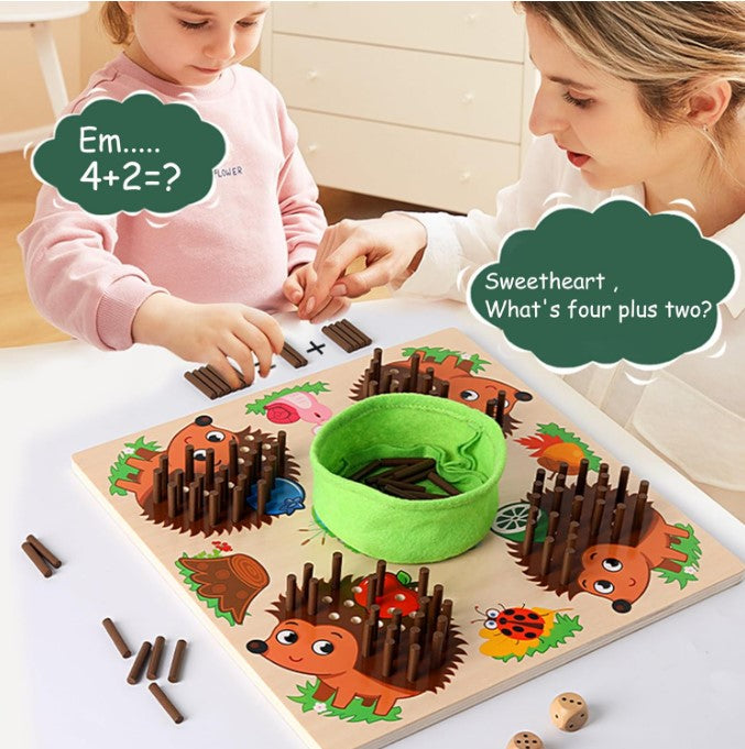 Hedgehog Game Montessori Toys for 3+ year old Toddlers Counting Matching Game Early Education Hedgehog Board Game Fine Motor Skill Montessori Sorting Toys Birthday Gifts for Children Party Favors