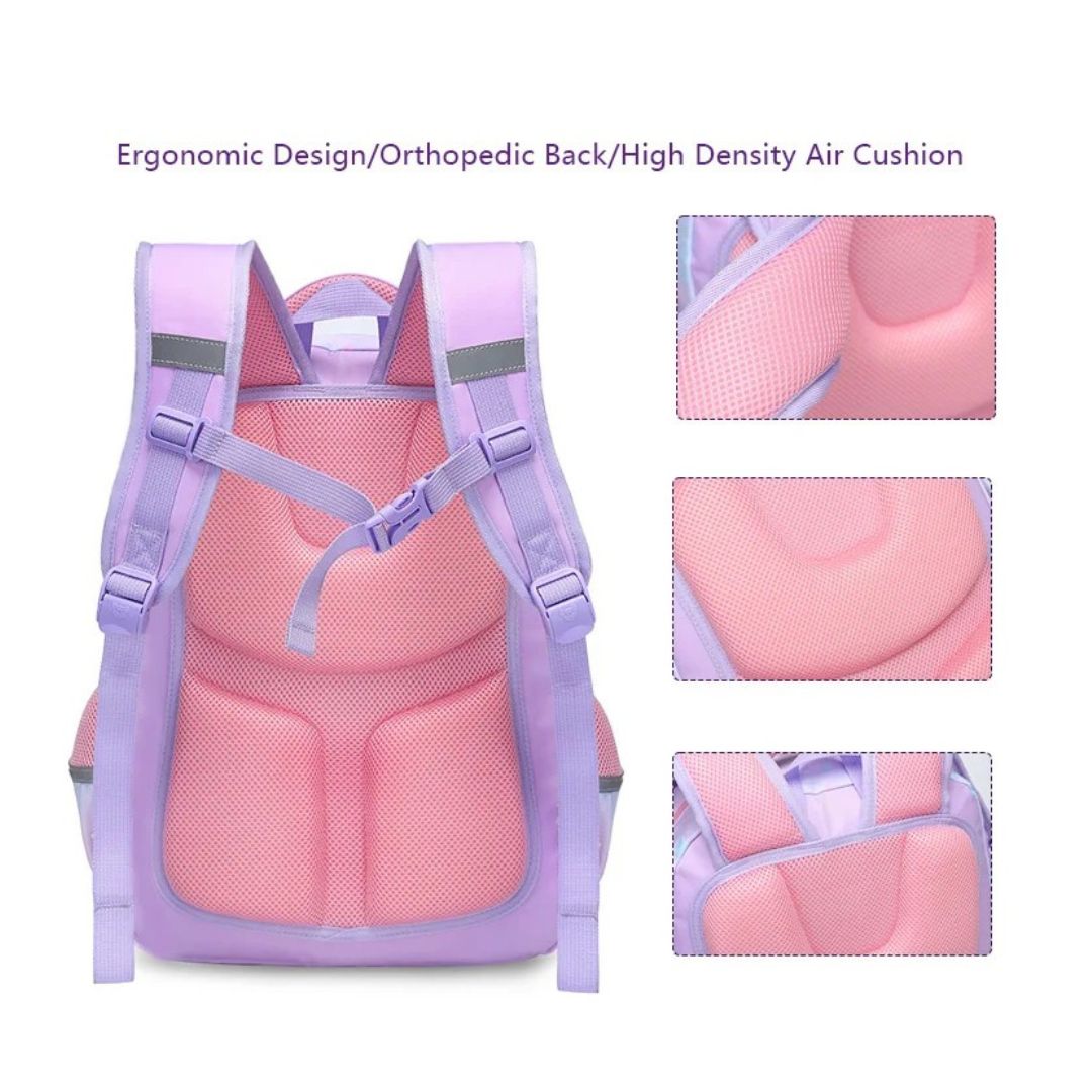 Unicorn Backpack for Girls – Orthopedic School Bag with Breathable Padding