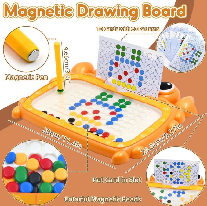 Shape Art Pad – Montessori Magnetic Pattern Board for Toddlers (Ages 3–6)