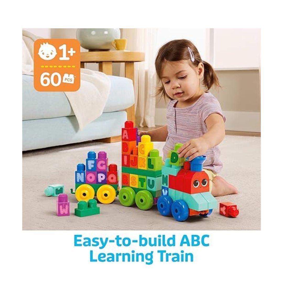 Mega Bloks ABC Learning Train – Early Learning Toy (Ages 1–5)