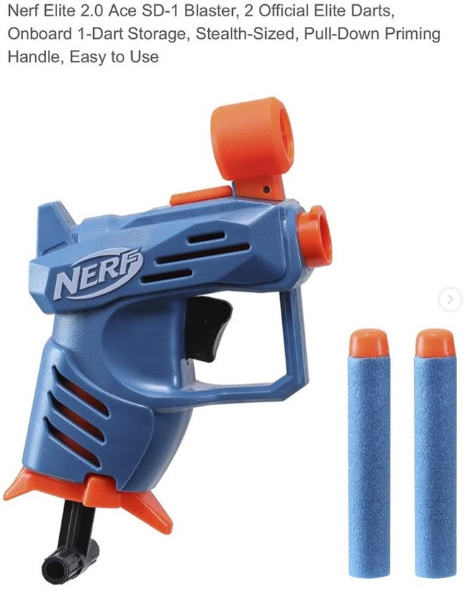 "Mini Nerf Elite 2.0 Ace SD-1 Blaster"
