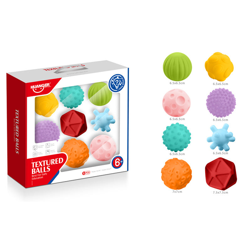 8 Pack Sensory Balls for Kids, Massage Soft and Textured Balls Baby Hands Squeeze Balls Set Develop Kid's Tactile Senses Toys for Touch Hand Ball