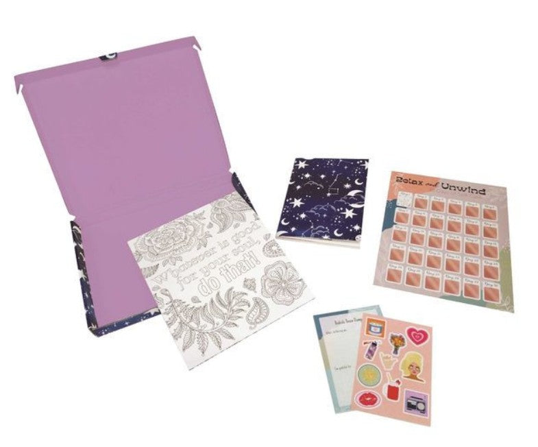 "journal and coloring gift set"