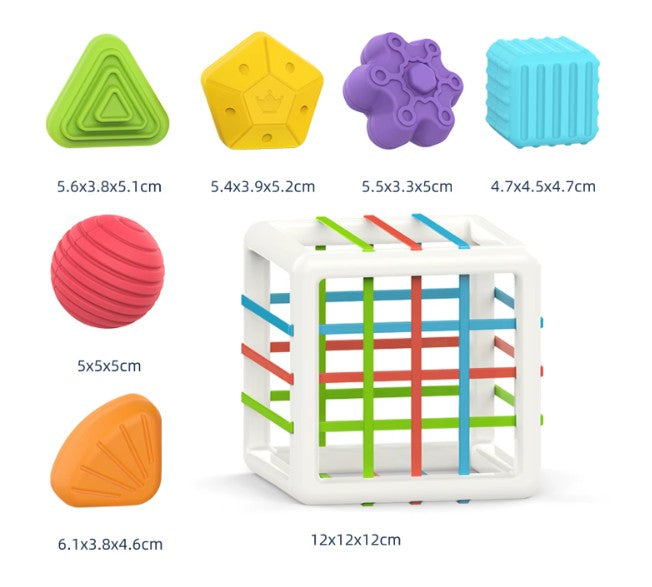 "Shape Sorter Cube Toy for Babies-Toddlers – Colorful Sensory Blocks for Early Learning & Motor Skills"