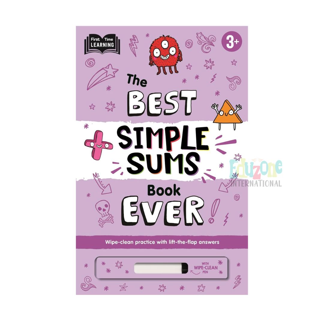 "Simple wipe and clean first Math book for kids"