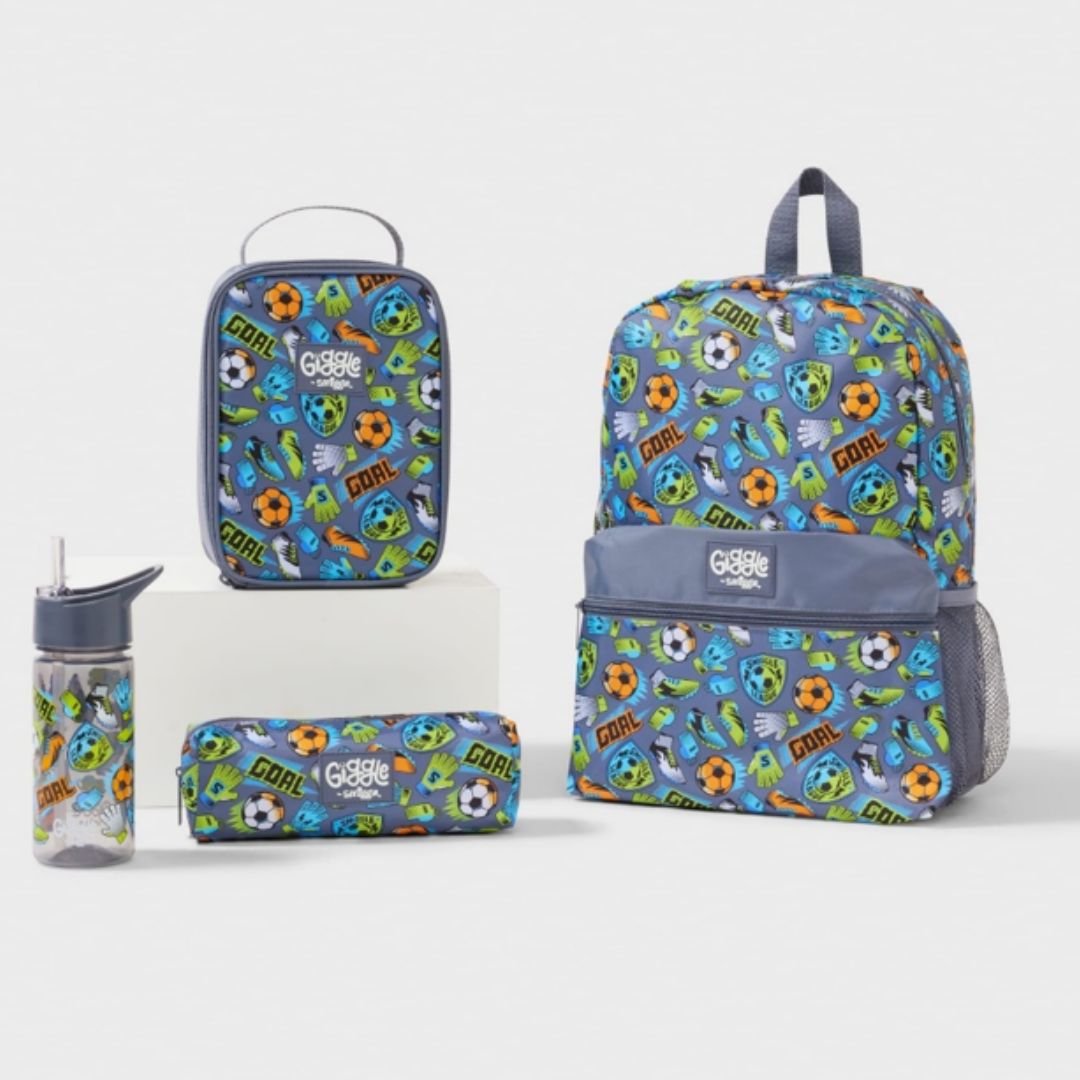 "Smiggle football bag set"