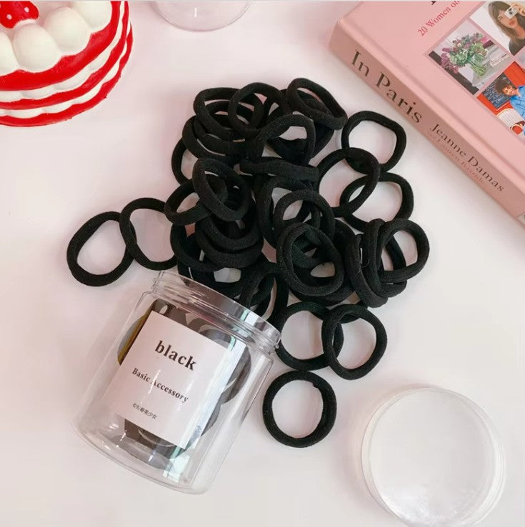 "Soft and durable hairbands in black"