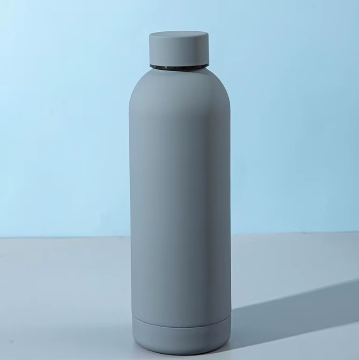 "Stylish stainless steel water bottle for hydration on the go"