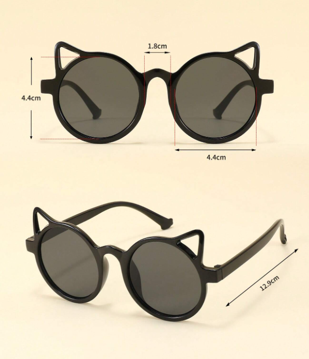 2 Pairs Cat Eye Shaped Kids' Fashion SunGlasses| Kids Glasses and Eyewear Accessories