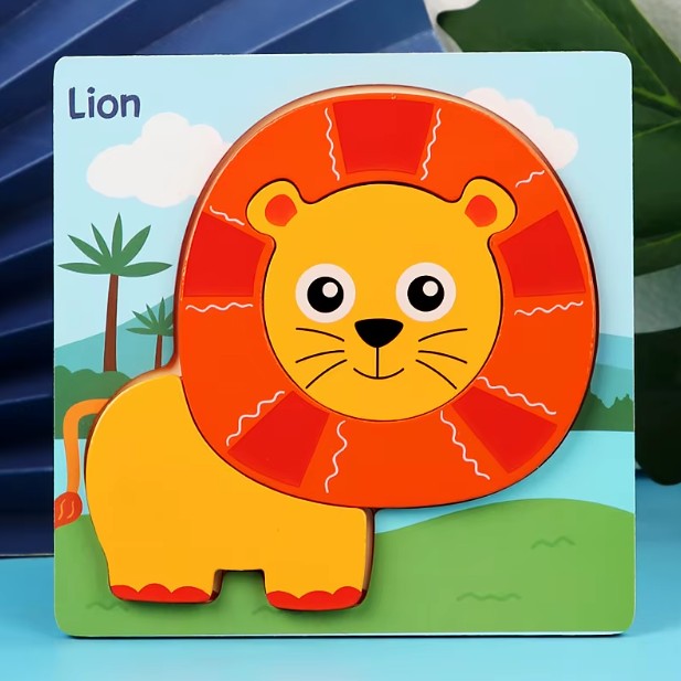 "Wooden Jigsaw Puzzle - lion"