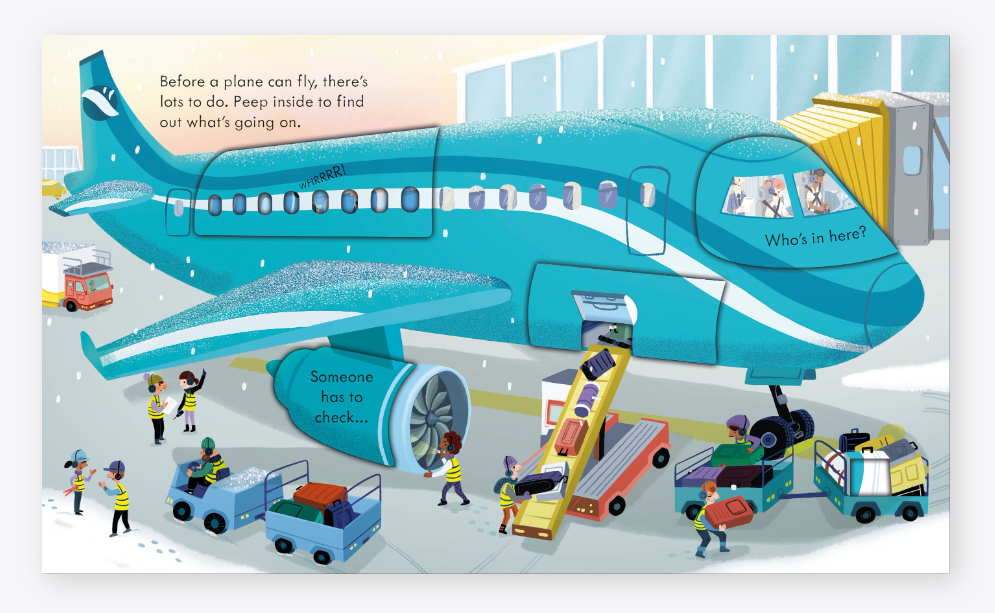 Peep inside how a plane works Kids Board Book