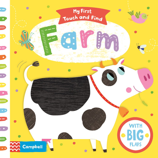 My first touch and find Farm Board Book for Baby & Kids