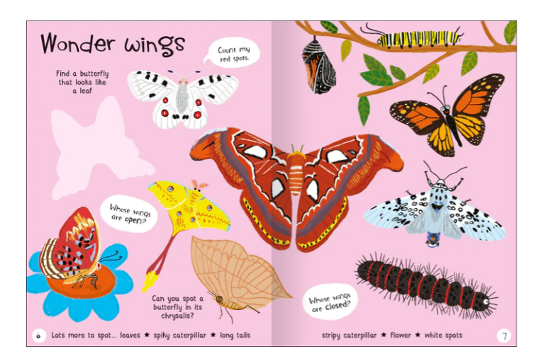 Lots to spot Bugs Educational Sticker Book for Toddlers Kids