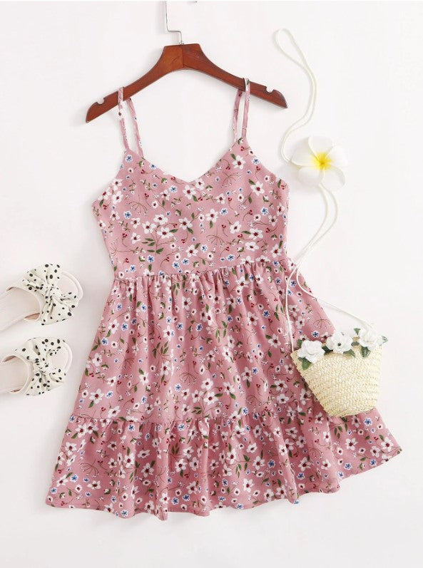 Girls floral print dress