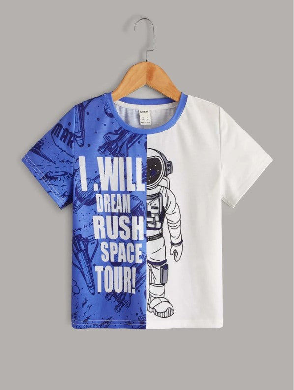 "Boys Space Print T-shirt"