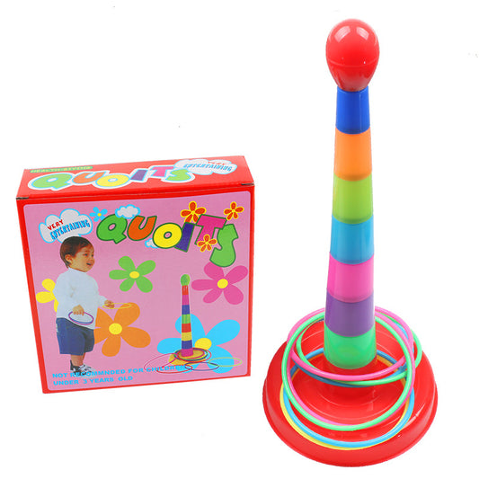 Colorful Plastic Sport Ring Toss Game Set for Kids