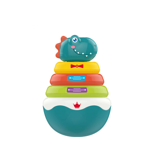 Dinosaur Toddler Stacking Toy, Educational Preschool Fine Motor Skills Learning Game Gifts for 18 Months 2 3 4 Year Old Boys Girl