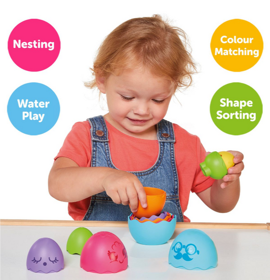 Stacking & Sorting Nesting Egg Toys -Fun Creative & Imaginative, Hands On Building Play, Great Gift for Baby & Toddlers Kids