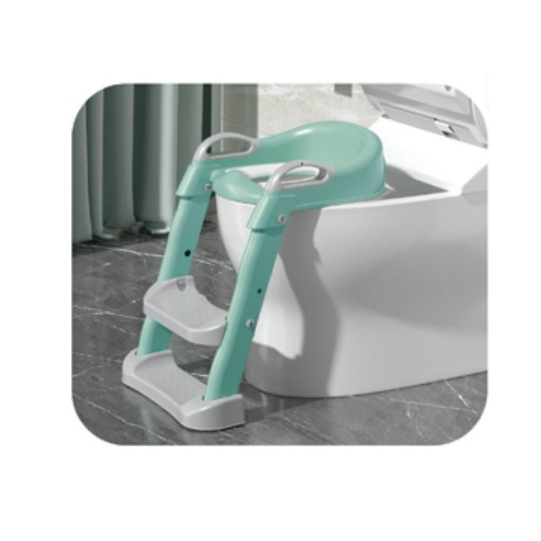 "Baby Toilet Seat with Ladder - Green"