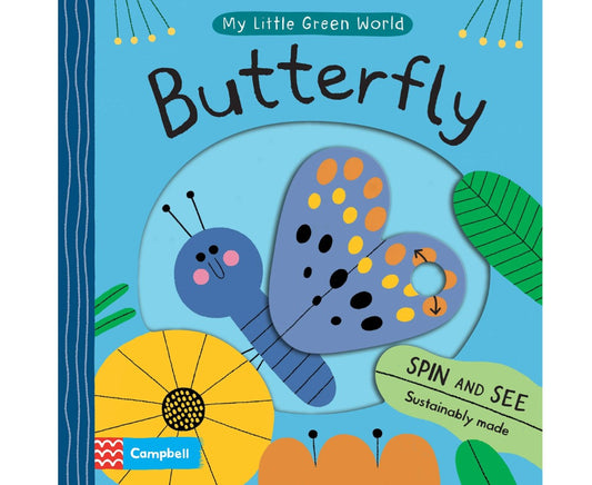 Meet Butterfly and explore her world in this eco-friendly board book with incredible spinning mechanisms