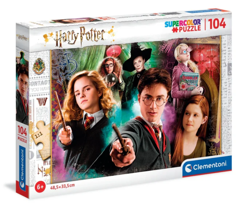 Clementoni, Harry Potter Supercolor Puzzle for Children - 104 Pieces, Ages 6 Years Plus, Multicoloured, 25 x 34.3 x 3.5 centimetres