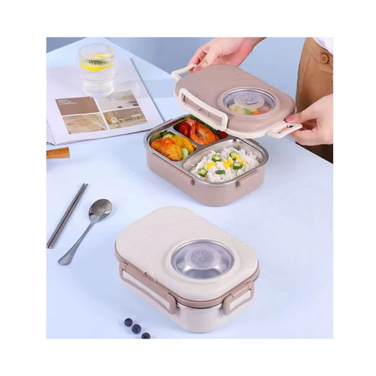 "Compartment Tiffin Box - Browinish beige color"
