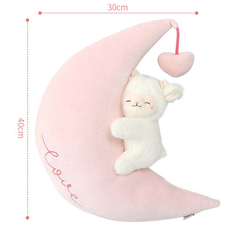 "Cuddly Soft Moon Pillow"