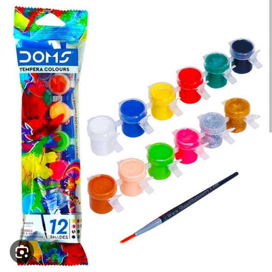 "Doms Tempera Colors 12 shades"