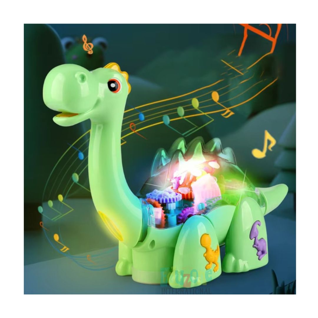 "Gear Spinning Light Up Dinosaur Toy"