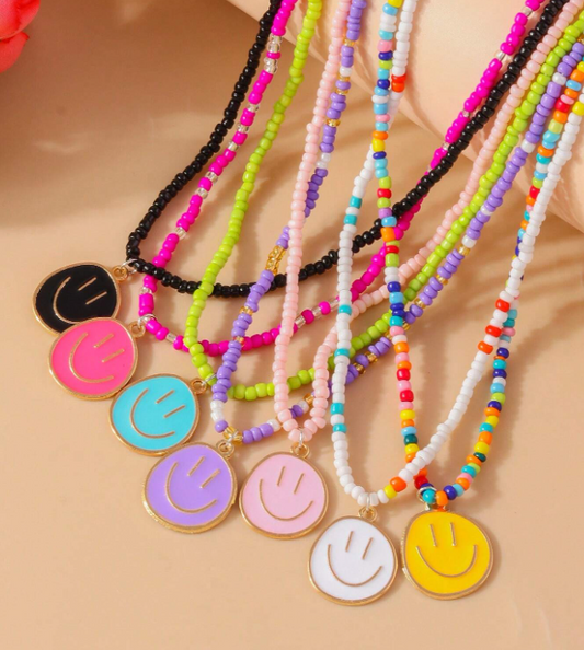 "Kids Bohemian beaded necklaces"