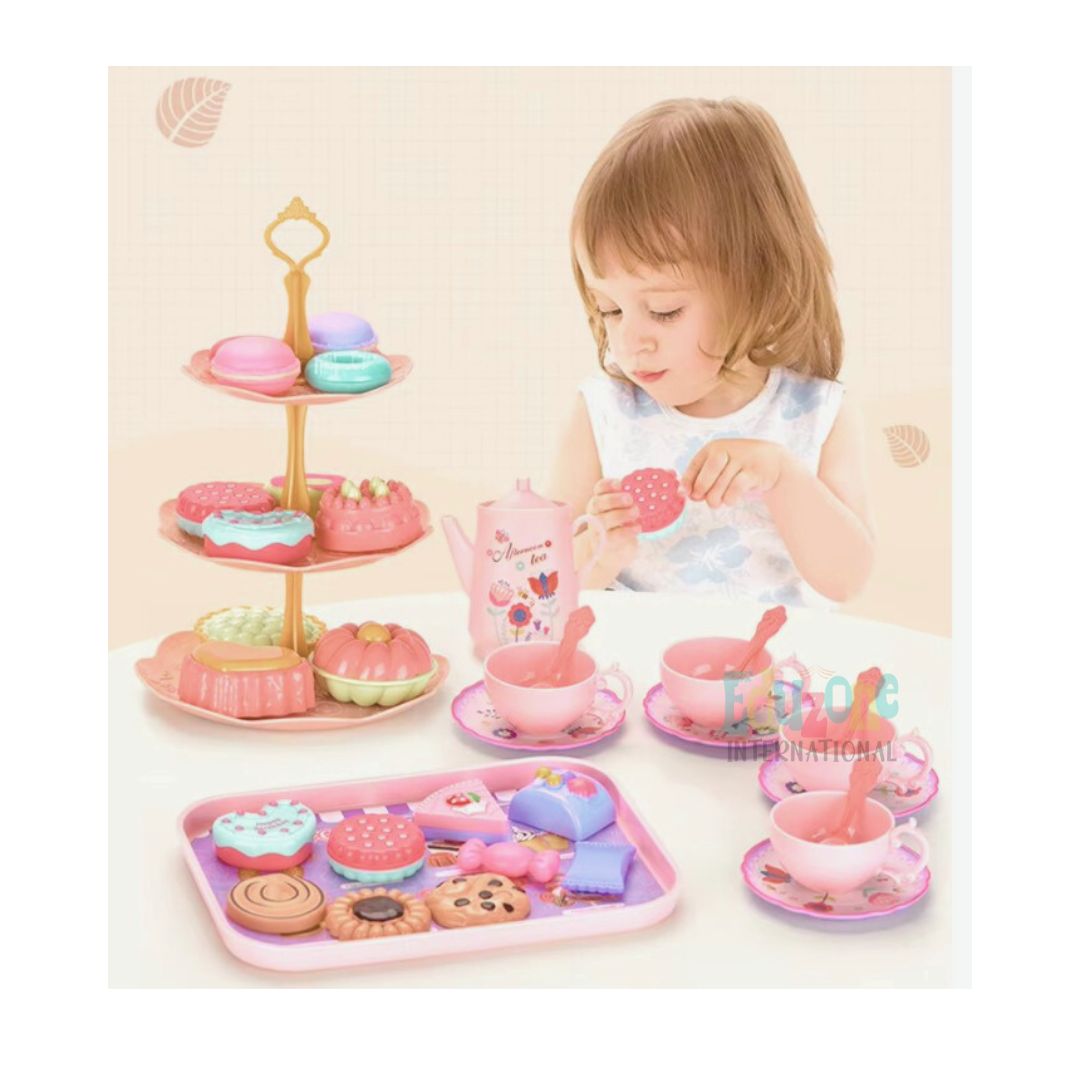 "Kids Pretend Play Tea Set"