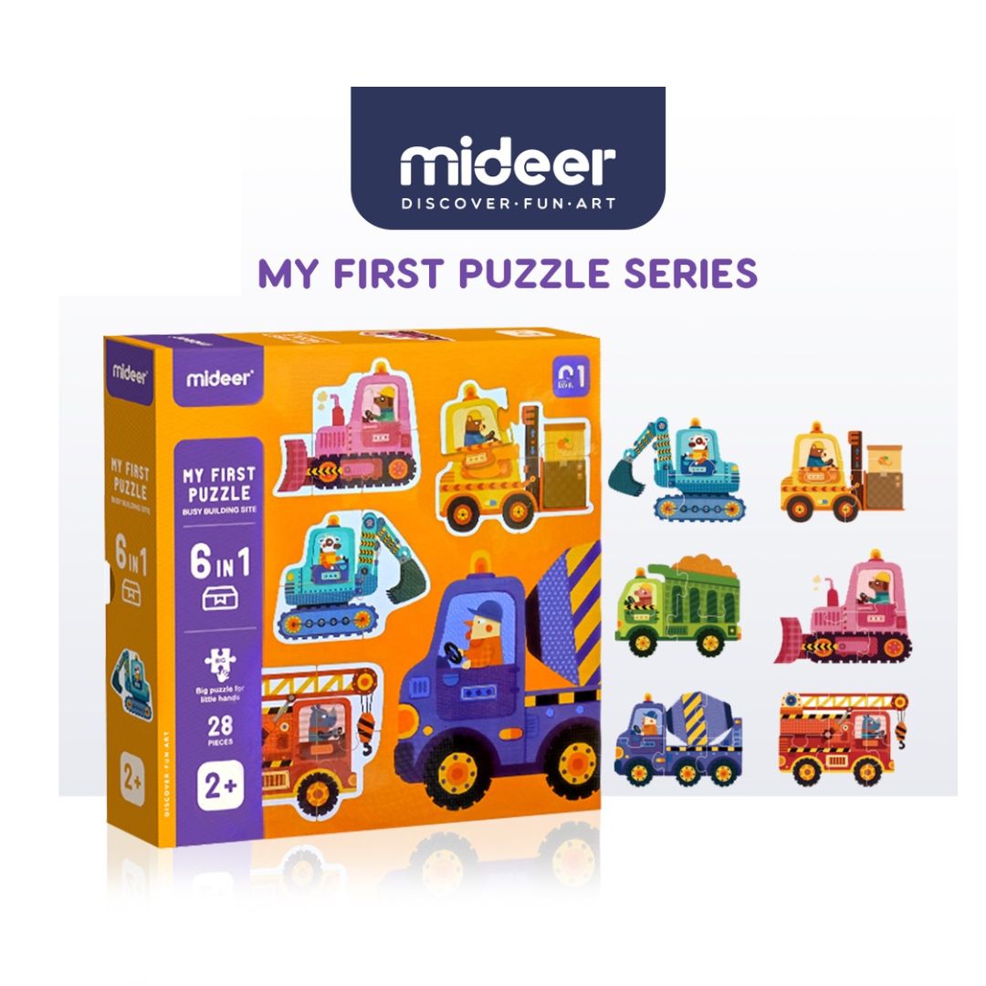 "MIDEER MY FIRST PUZZLE - Building Site Vehicles"