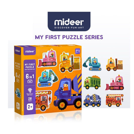 "MIDEER MY FIRST PUZZLE - Building Site Vehicles"