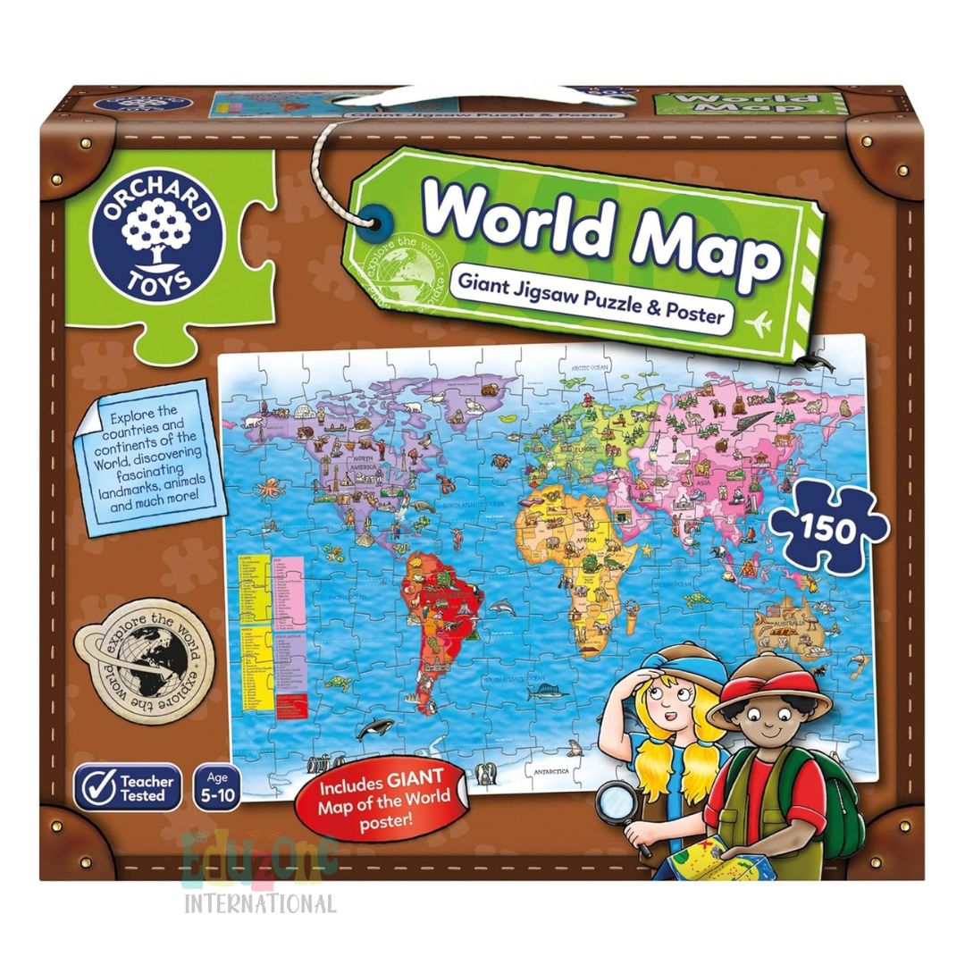 "Orchard Toys World Map Giant Jigsaw Puzzle & Poster packaging"