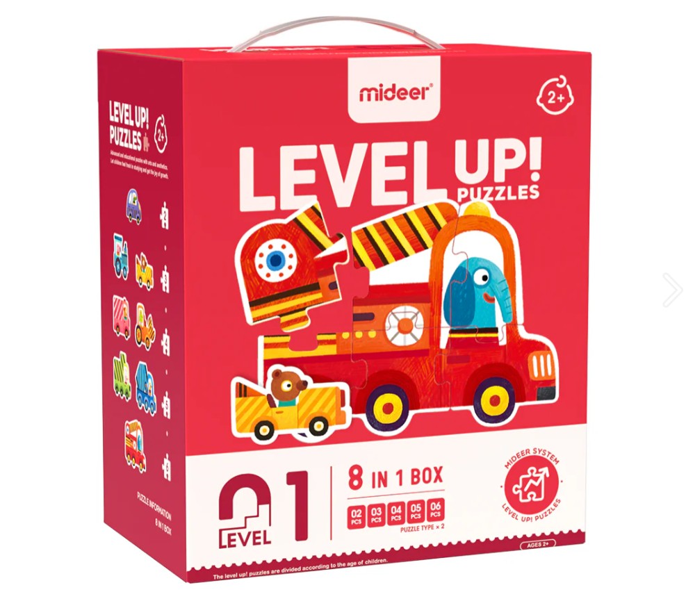 "Mideer Level Up Jigsaw Puzzle Box – 8-in-1 Set"