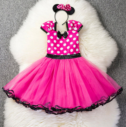 "Minnie Mouse Dress with Head Band"