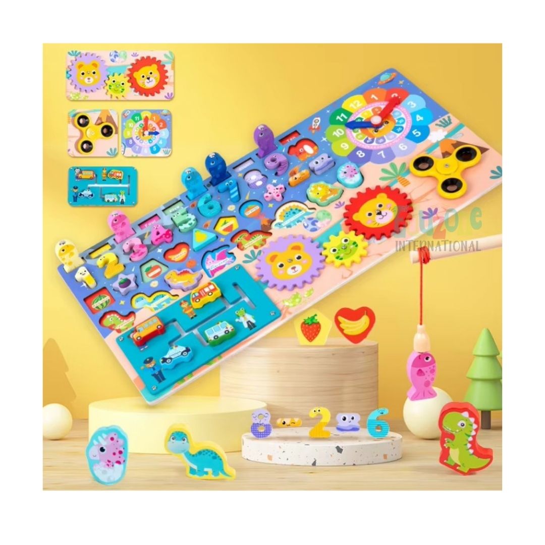 "Montessori Busy Activity Board_Hands - On Learning Skill Development Toy"