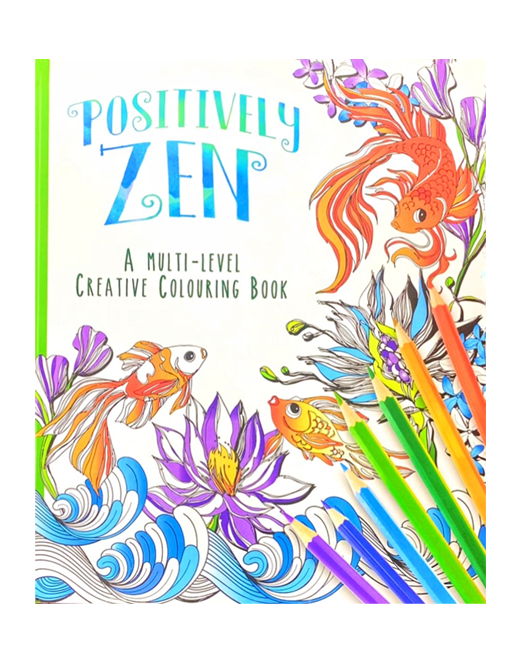 "Positively Zen Coloring Book-Art Therapy"