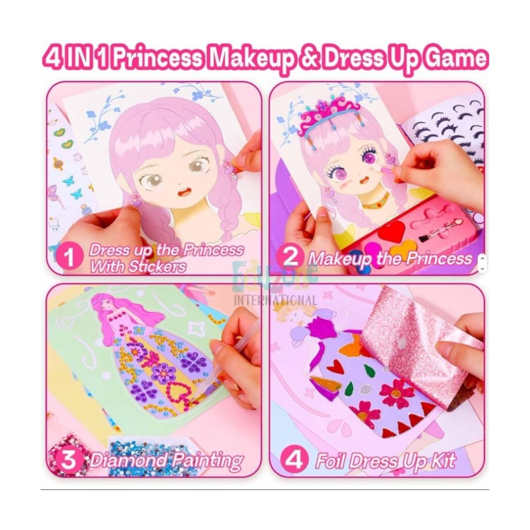 "4-in-1 Princess Makeup & Dress Up activity Book"