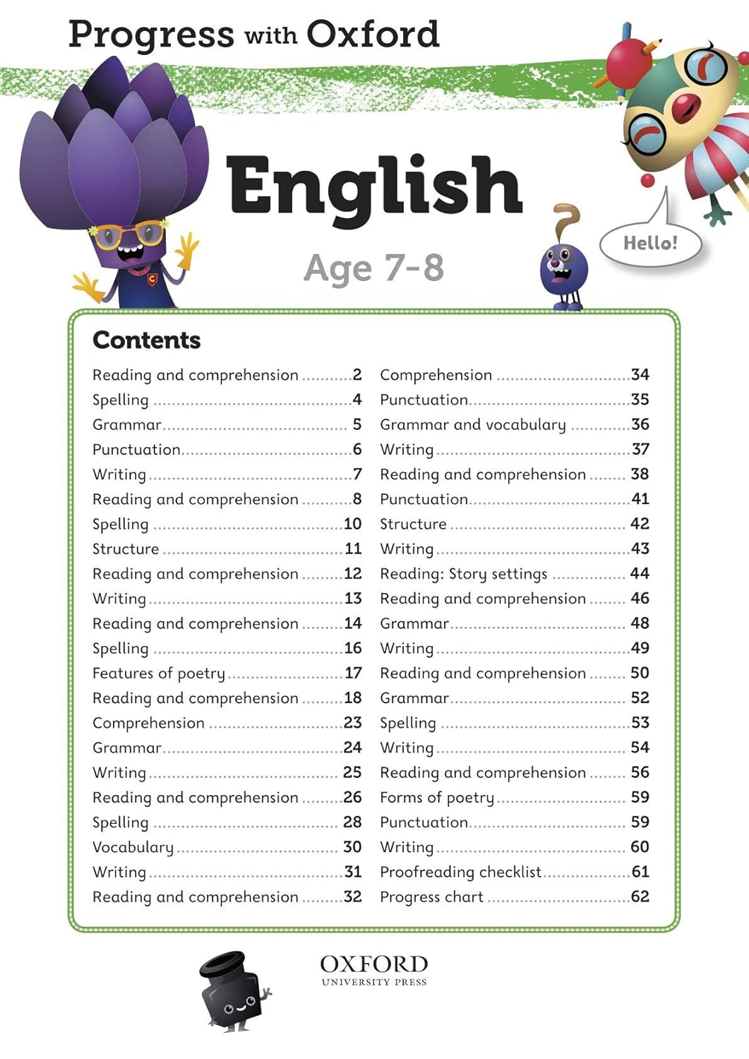 Progress with Oxford Bumper English Workbook for ages 7-8 years